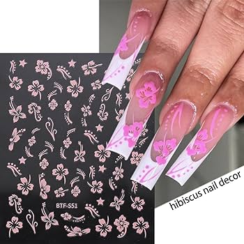 Best 20+ summer nail hibiscus flower